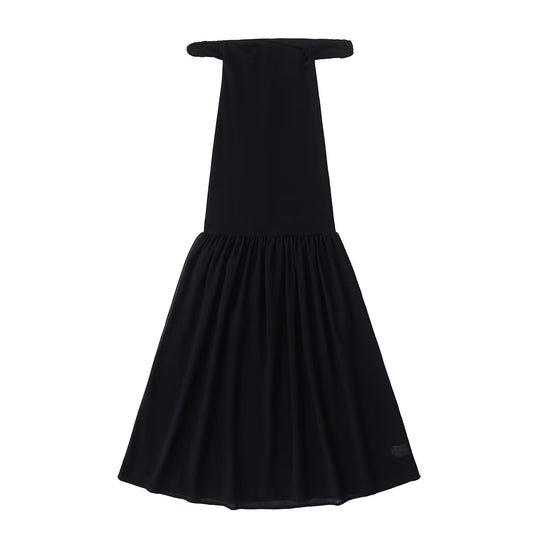 Damen Maxi-Kleid mit elegantem Schößchen EB