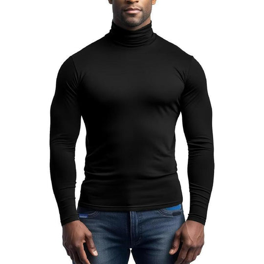 Herren atmungsaktives Rollkragen-T-Shirt aus weichem Jersey EB