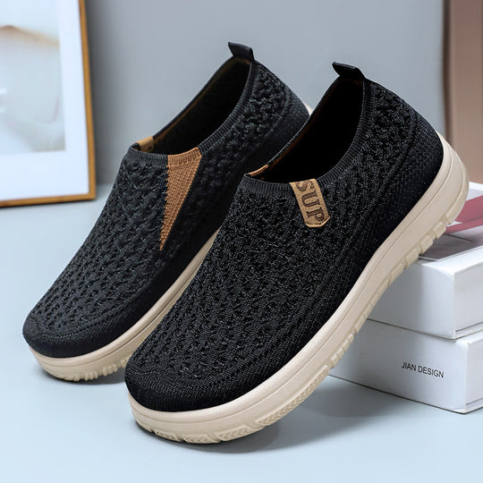 Damen Atmungsaktive Slip-On Freizeitschuhe mit elastischem Design EB