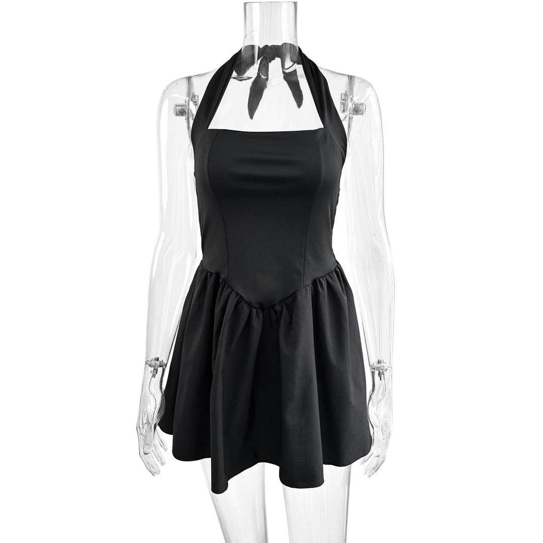 Damen Hochgeschlossenes Minikleid mit voluminösem Rock EB