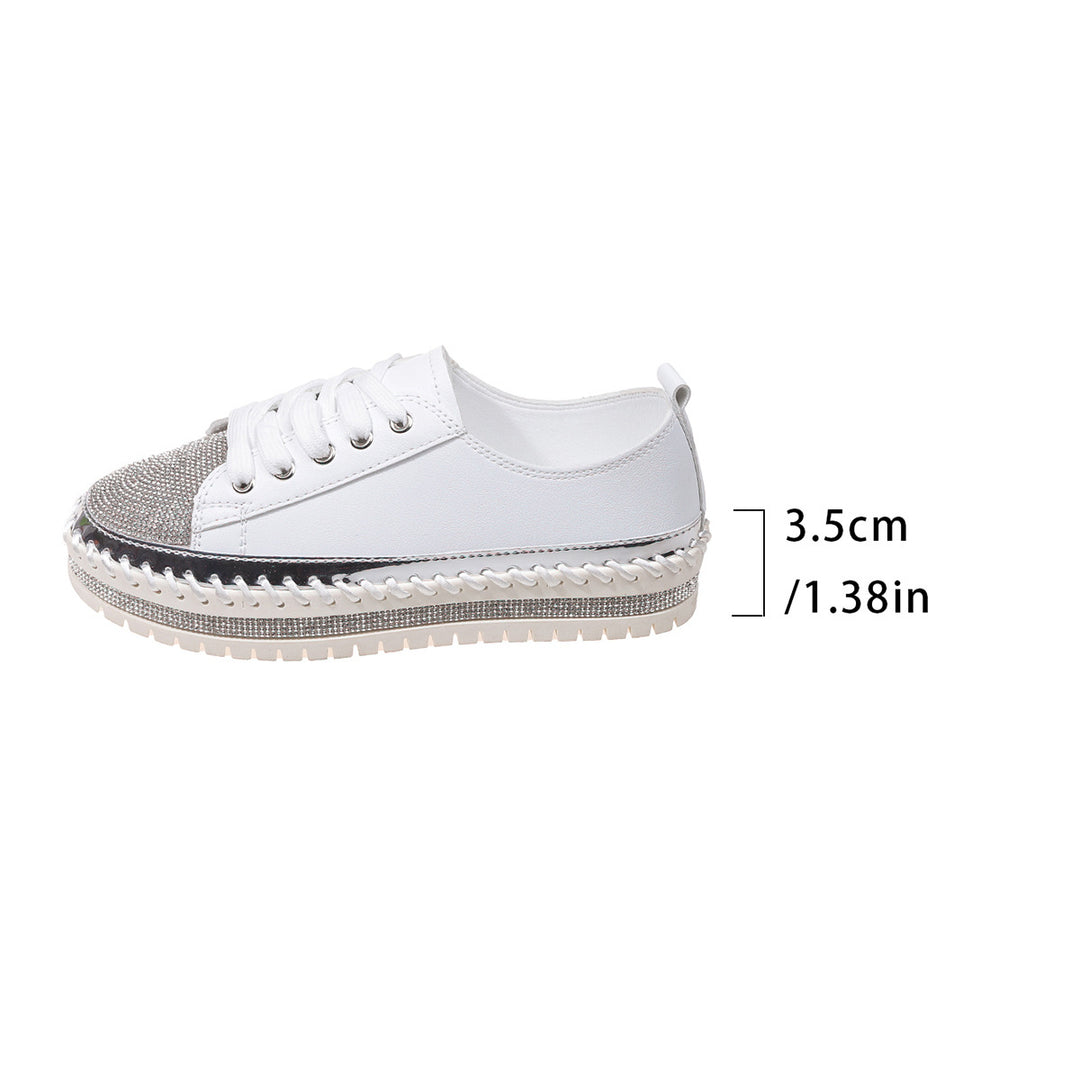 Damen modische Komfort-Sneaker mit Glitzer-Details und atmungsaktiver Sohle EB