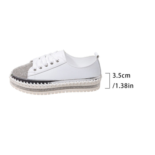 Damen modische Komfort-Sneaker mit Glitzer-Details und atmungsaktiver Sohle EB
