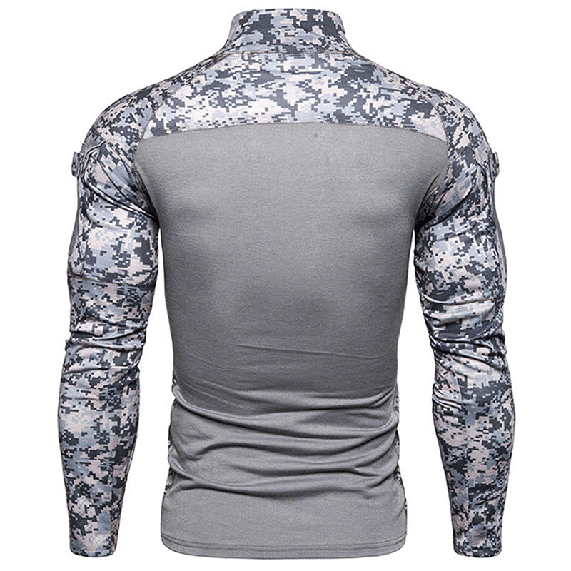 Herren Sportlicher Langarmpullover mit hohem Kragen und Reißverschluss EB