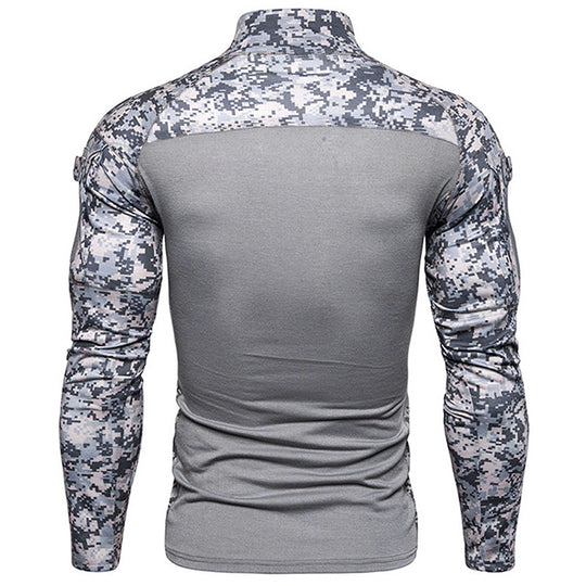 Herren Sportlicher Langarmpullover mit hohem Kragen und Reißverschluss EB
