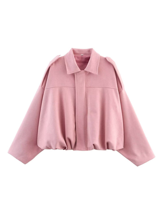 Damen trendige Oversized Jacke EB