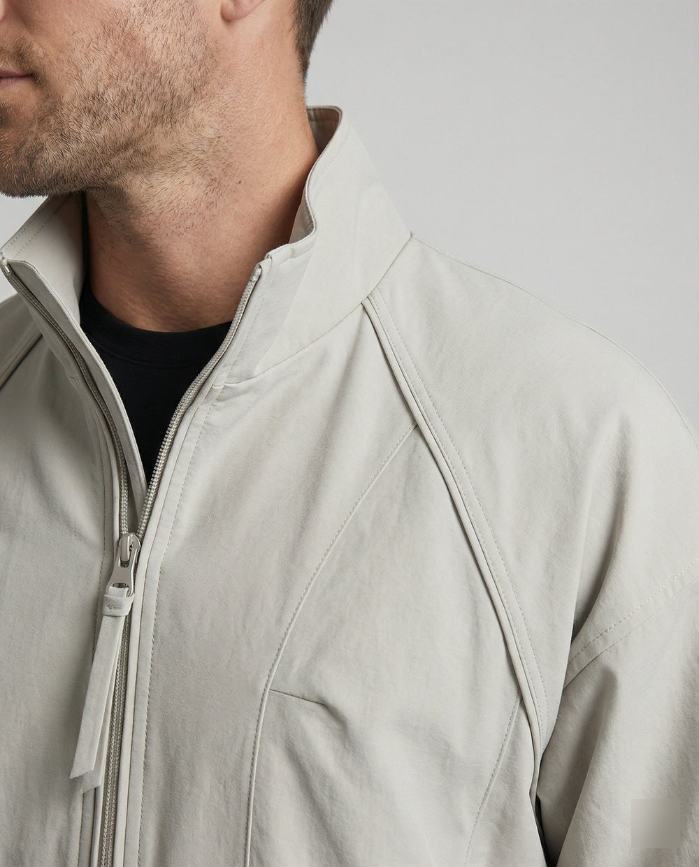 Herren leichter funktionaler Blouson mit Raglanärmeln, Zweiwege-Reißverschluss und Kordelzugsaum EB