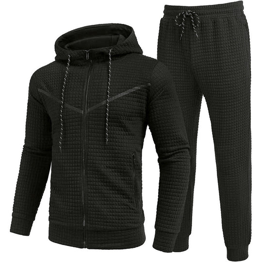 Herren Fleece-Jogginganzug mit strukturiertem Design EB