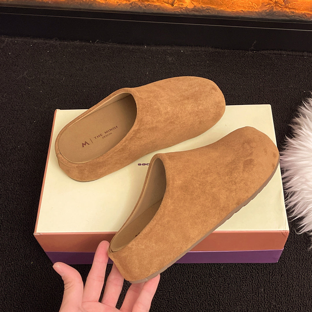 Damen Bequeme Clogs aus weichem Wildleder mit ergonomischem Fußbett EB