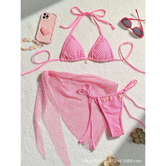 Damen Triangel-Bikini mit Netzdesign EB