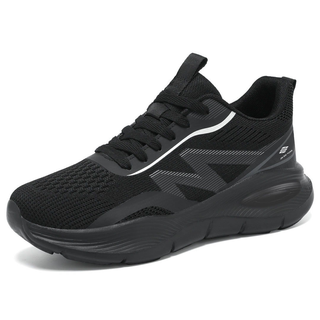 Damen nan Performance-Slip-On Running-Sneaker mit nahtlosem Mesh-Obermaterial, stoßdämpfender Waben-Plateausohle und verstärkter Fersenstütze EB