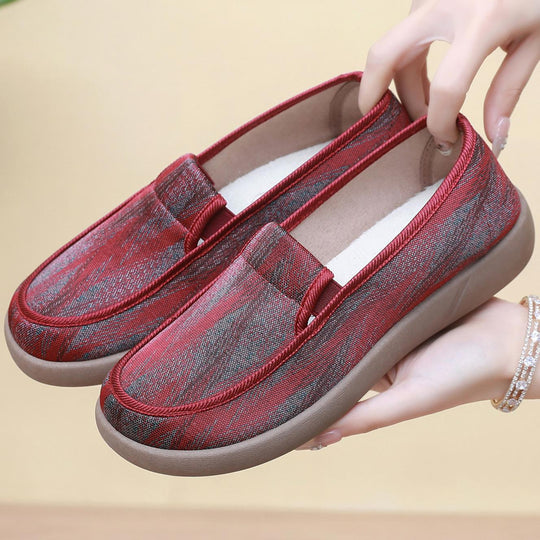 Damen Freizeit-Slipper mit anatomisch geformtem Fußbett und rutschfester Gummisohle EB