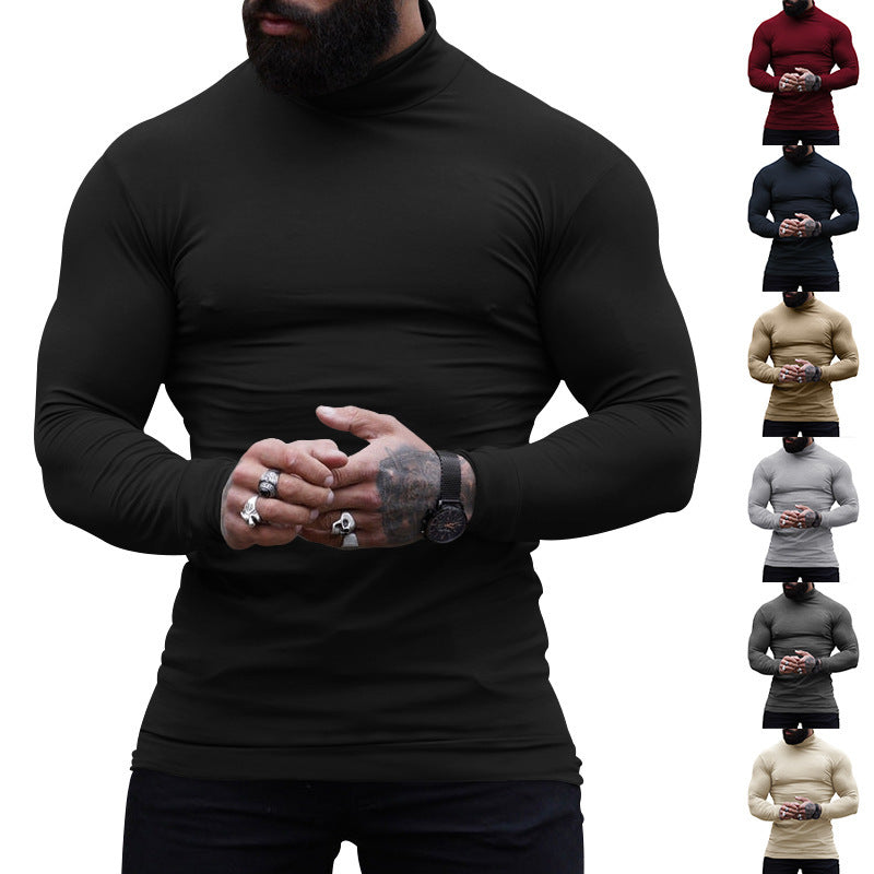 Herren Schmal geschnittenes Rollkragen-Feinstrickshirt mit Stretchkomfort EB