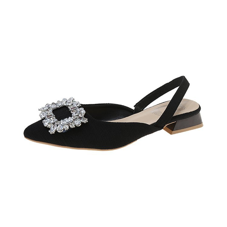 Damen Slingback-Pumps mit funkelndem Strass-Akzent EB
