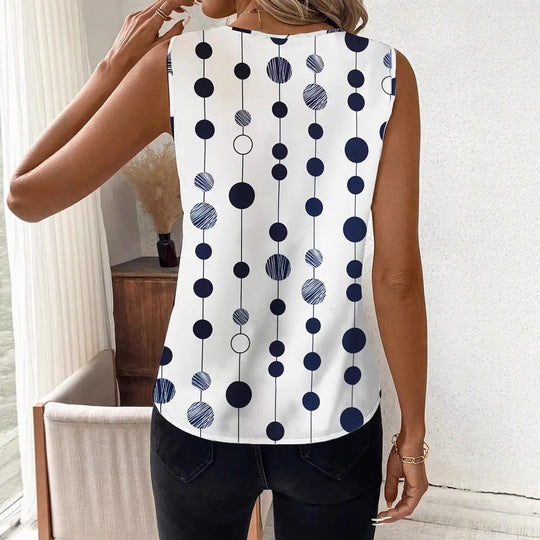 Damen modisches V-Ausschnitt Top EB