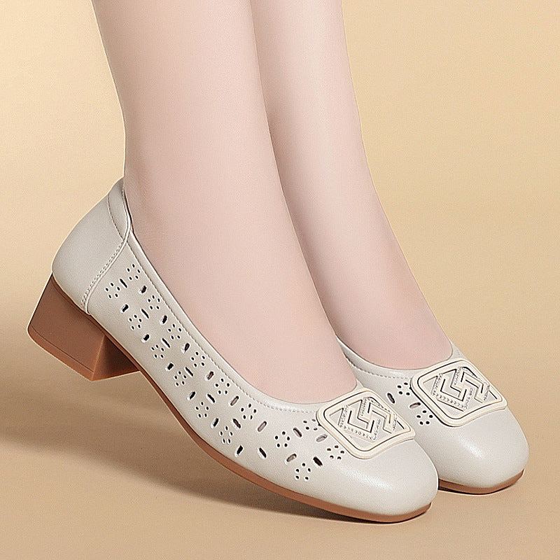 Damen Ballerinas mit modischen Cut-Outs und eleganter Verzierung EB
