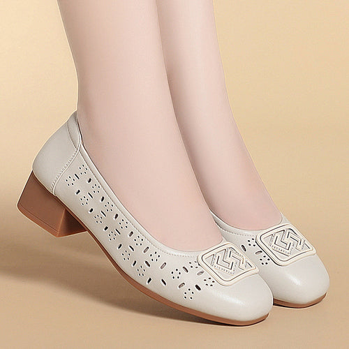 Damen Ballerinas mit modischen Cut-Outs und eleganter Verzierung EB