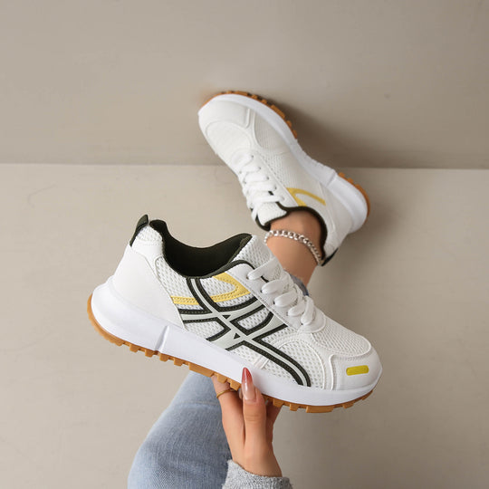 Damen Sportliche Sneakers mit atmungsaktiver Mesh-Oberfläche und rutschfester Laufsohle EB
