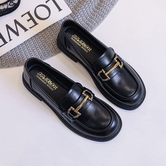 Damen Klassische Loafers mit elegantem dekorativen Schnallenverschluss EB