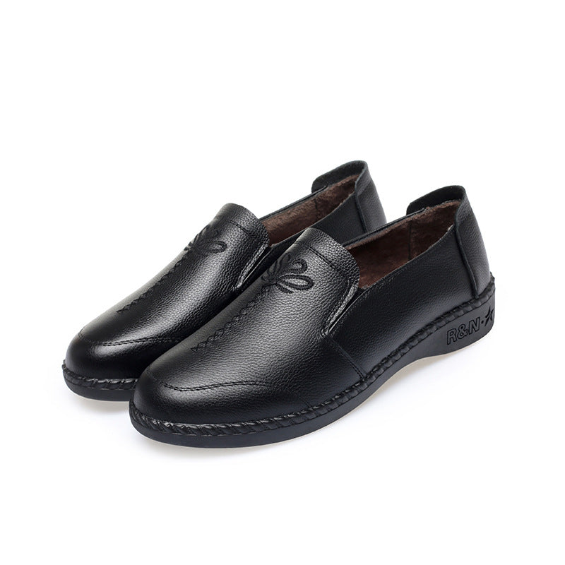 Damen Elegante Mokassins aus weichem Leder mit atmungsaktiver Sohle EB