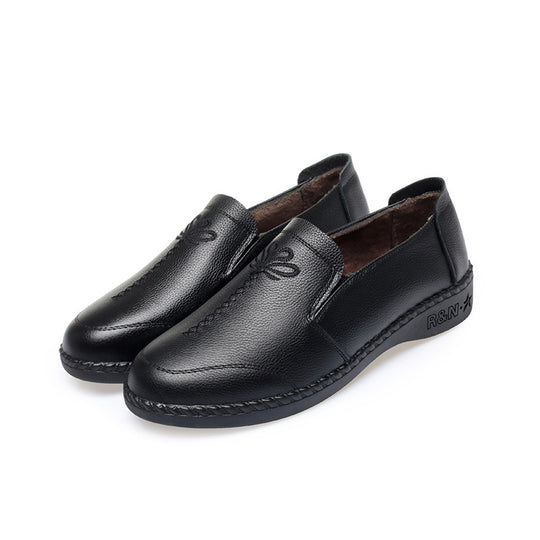 Damen Elegante Mokassins aus weichem Leder mit atmungsaktiver Sohle EB