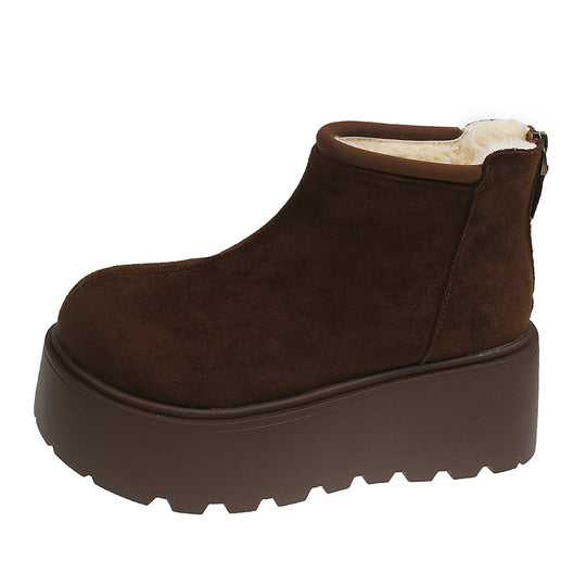 Damen Platform-Stiefelette mit kuscheligem Innenfutter EB