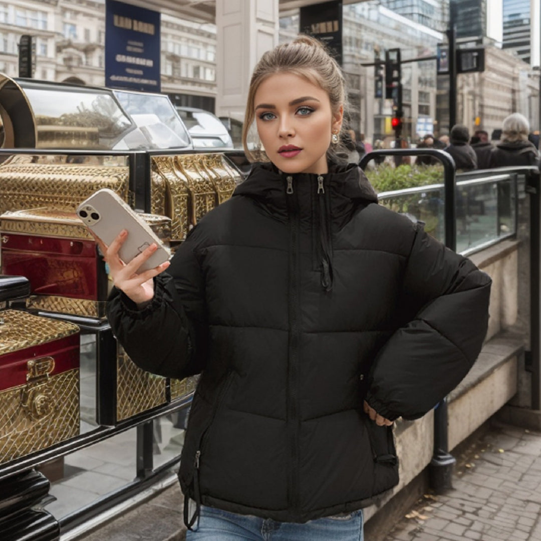 Damen Übergangsjacke mit voluminösen Steppnähten und praktischen Eingrifftaschen EB