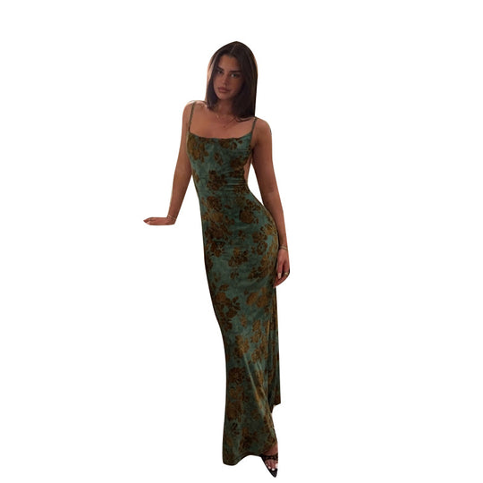 Damen Maxikleid aus weich fließendem Stoff EB