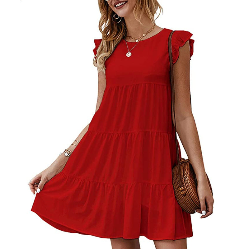 Damen Freizeitkleid mit Volant-Detail und schickem Schnitt EB