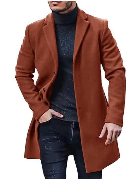 Herren Eleganter Langmantel mit zeitloser Silhouette EB