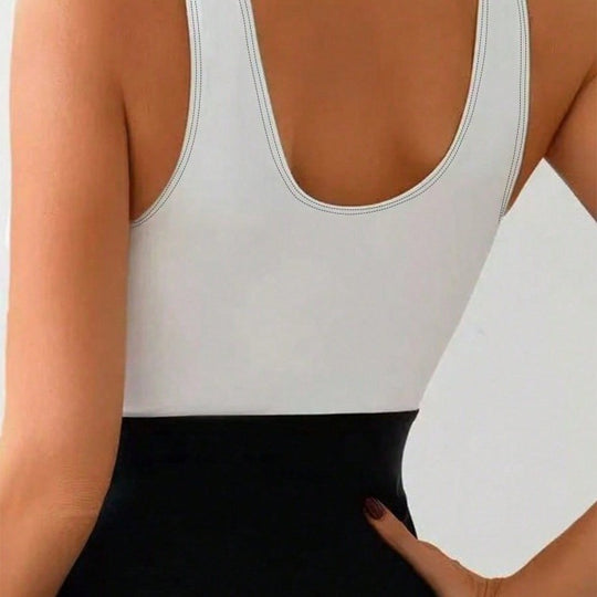 Damen Einteiler Badeanzug mit modischem Wickeldesign und elegantem V-Ausschnitt EB