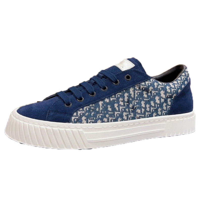 Damen modische Sneakers aus hochwertigem Wildleder mit eleganter Druckstruktur EB