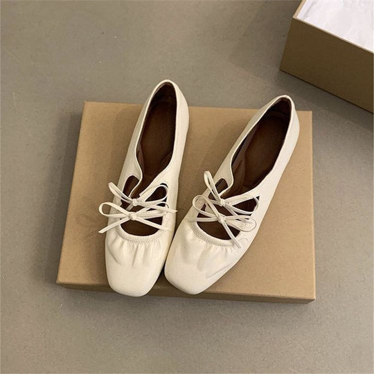 Damen Stylische Riemchen Mules mit dekorativem Schnürdetail EB