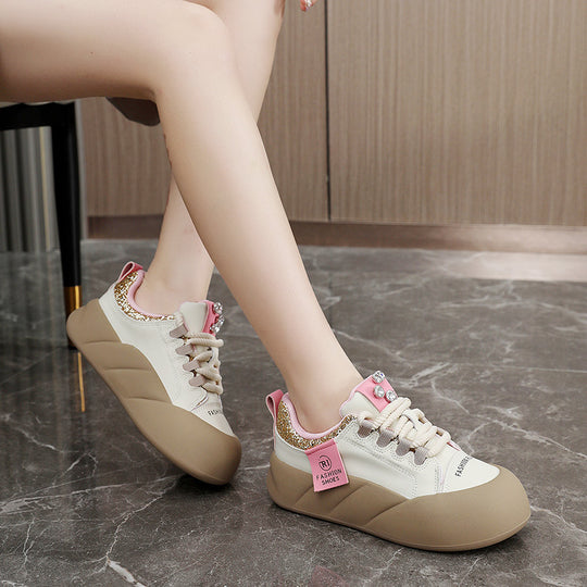 Damen Modische Sneakers mit funkelnden Akzenten und komfortablem Sohlenprofil EB