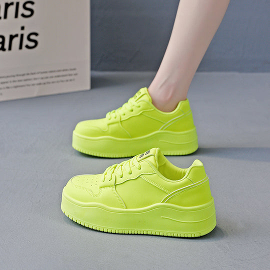 Damen modische Sneakers mit extra dicker Sohle und rutschfestem Profil EB