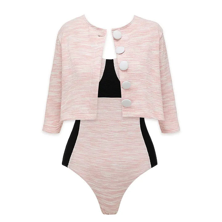Damen Bikini-Set mit hochtailliertem Höschen und modischem Oberteil EB