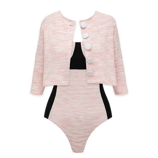 Damen Bikini-Set mit hochtailliertem Höschen und modischem Oberteil EB
