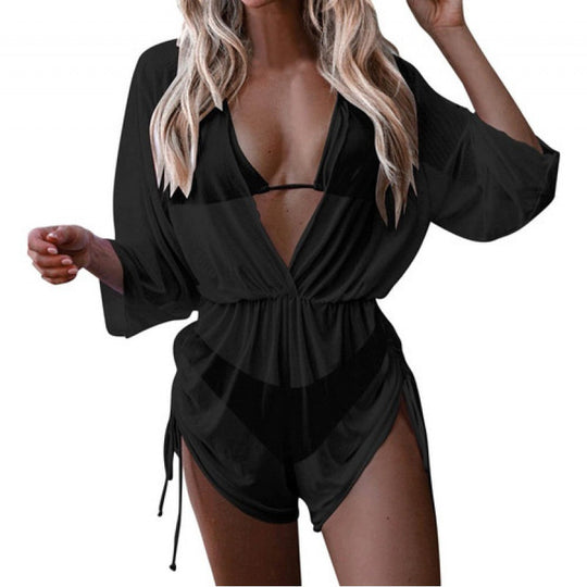 Damen Strandanzug mit floralem Design und lockerer Passform EB