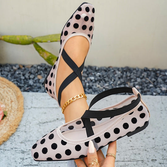 Damen Ballerinas mit Kreuzriemen EB