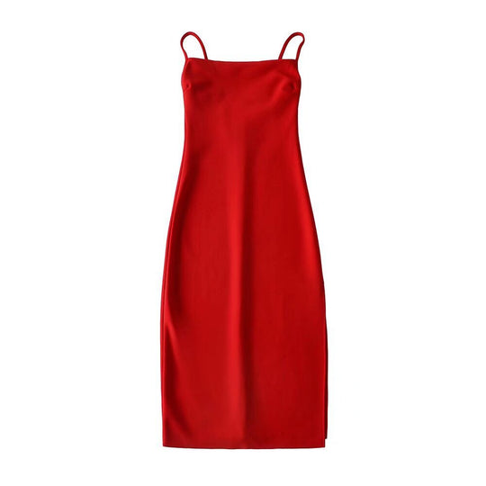 Damen langes Abendkleid mit elegantem Schlitz EB