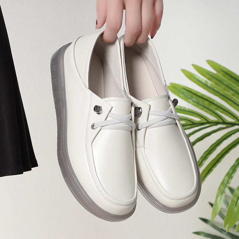 Damen Freizeit Mokassins mit elegantem Riemendesign und rutschfester Sohle EB