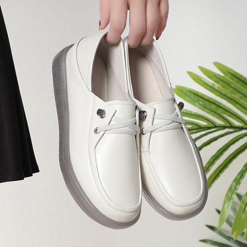 Damen Freizeit Mokassins mit elegantem Riemendesign und rutschfester Sohle EB