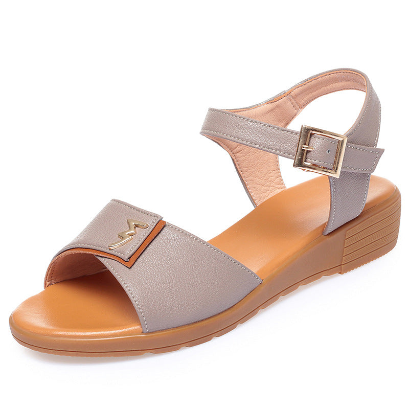 Damen Komfortable Sandalen mit verstellbarem Fesselriemen und modischem Schnitt EB