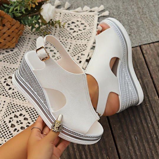 Damen Wedge-Pantoletten mit floralem Design und komfortablem Fußbett EB 1782111804