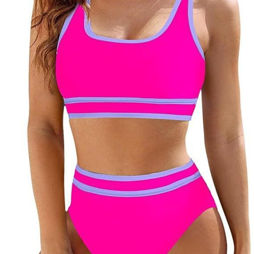 Damen Hochtailliertes Sport-Bikini-Set EB