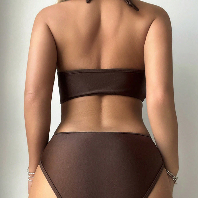 Damen Einteiliger Badeanzug mit modischen Cut-Outs EB