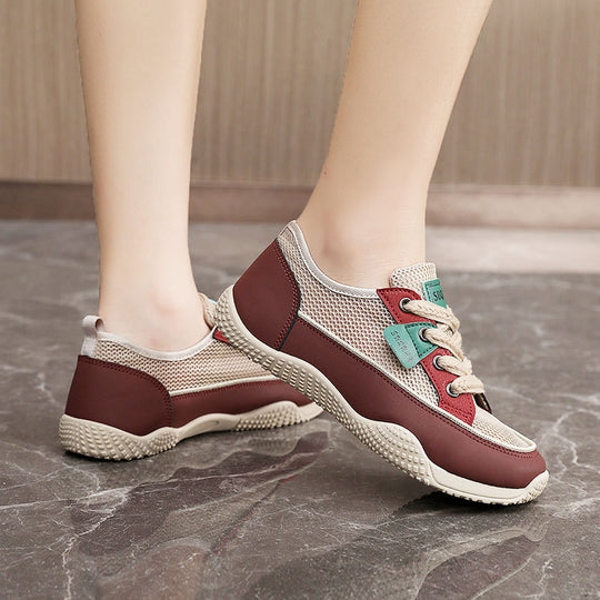 Damen Atmungsaktive Freizeitsneaker mit robustem Profil und modischen Akzenten EB