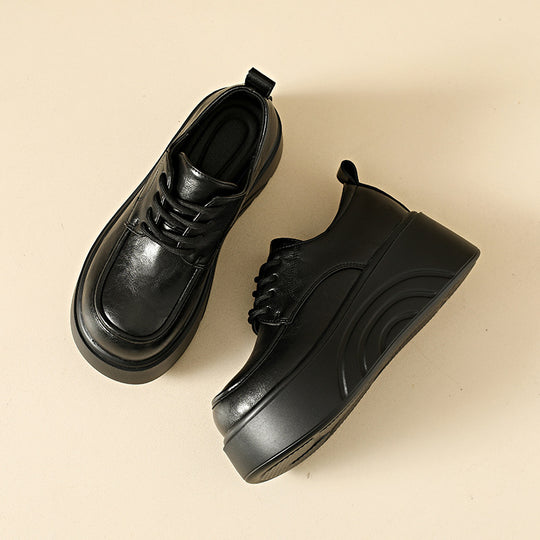 Damen Chunky Plateau Sneakers mit modischem Kunstleder-Obermaterial EB