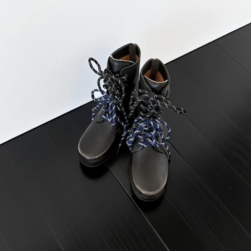 Damen Modische Schnürboots mit innovativen Zierkordeln EB
