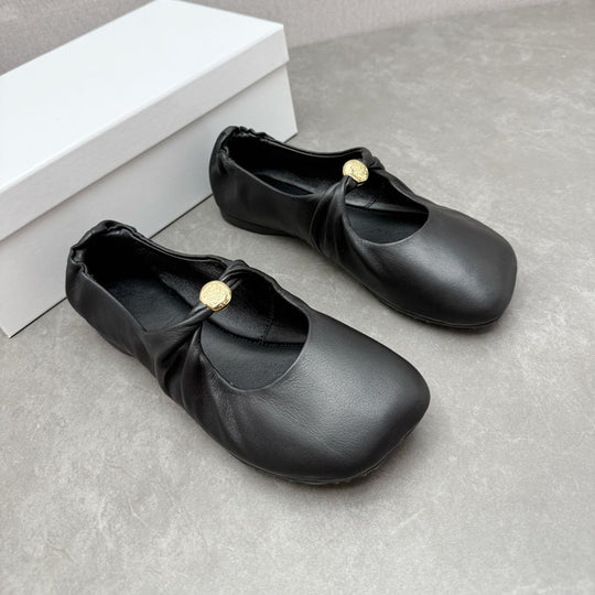 Damen Bequeme Ballerinas mit modischem Knoten-Detail EB