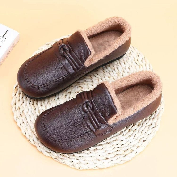 Damen warme Pantoffeln mit bequemen Fleece-Futter und rutschfester Sohle EB